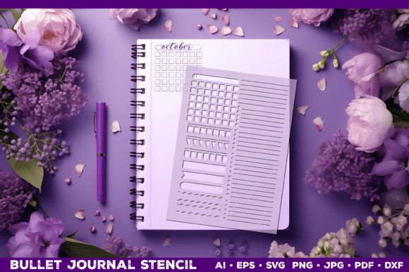 Download Stencil Design for Planners - Stencil design Collection