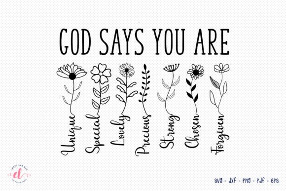Download God Says You Are SVG - Flower Quote SVG - Flower quote svg Collection