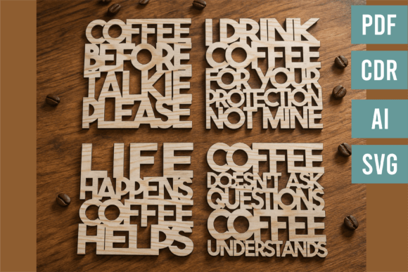 Download Coffee Quote SVG Bundle Funny Coasters - Funny coasters Collection