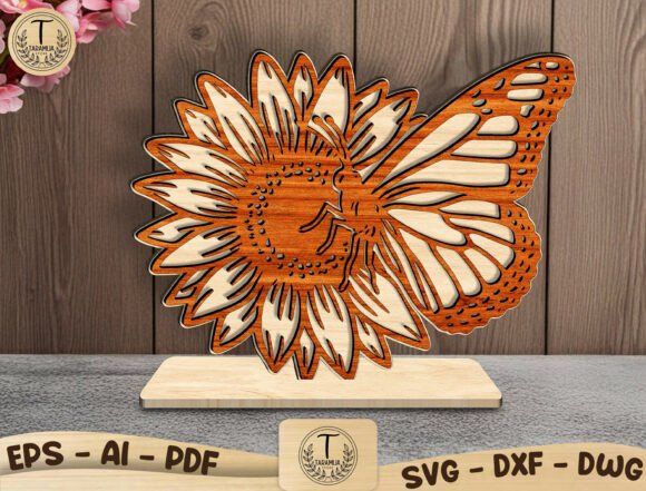Download Layered Monarch Butterfly Flower SVG - Butterfly flower svg Collection