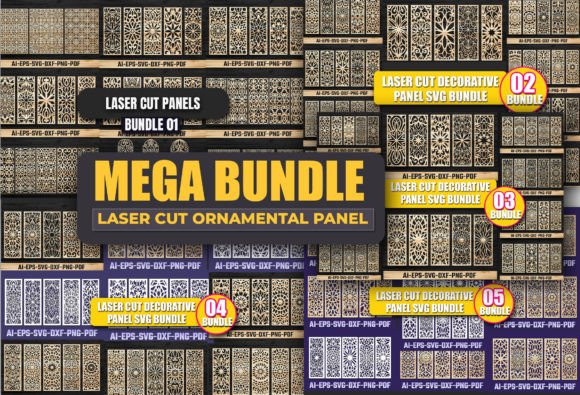 Download Mega Bundle Laser Cut Ornamental Panel - Premium Resources
