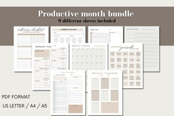 Download Productive Month Planner Bundle - Productive Collection